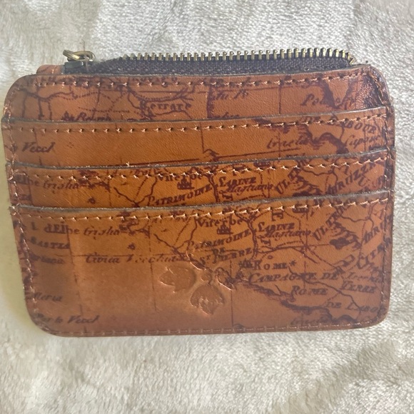 Vintage Map Print Leather Card Holder - Picture 2 of 5